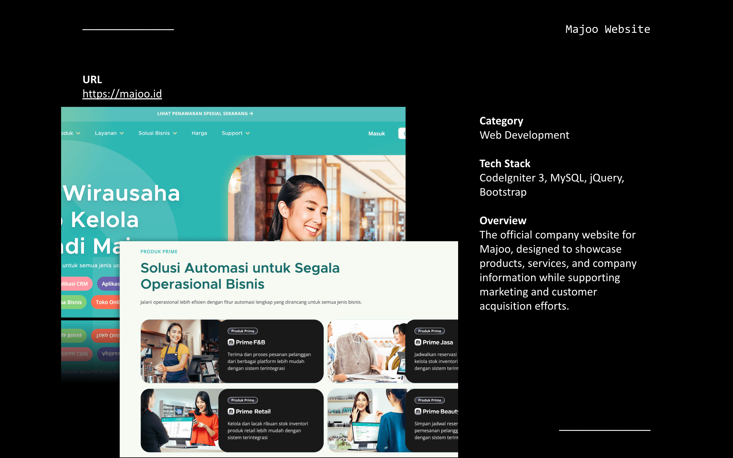 Majoo Website